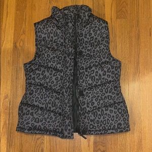 Grey Cheetah puffer vest